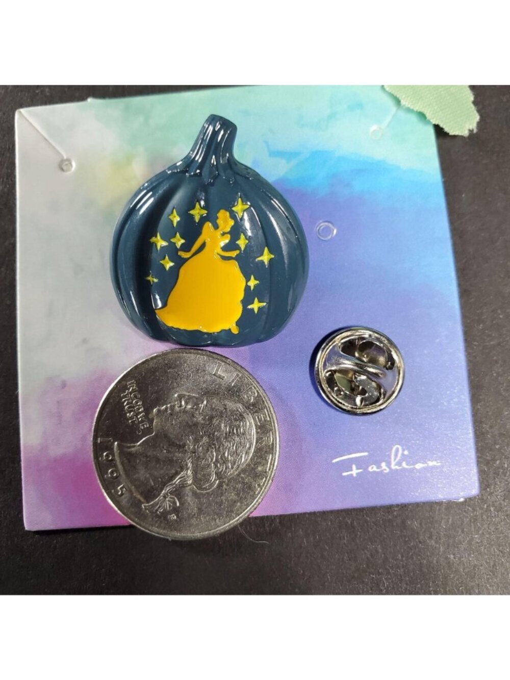 Cinderella Pumpkin Lapel Pin Princess Gown Brooch Badge Accessories Jewelry Gift - Picture 2 of 5